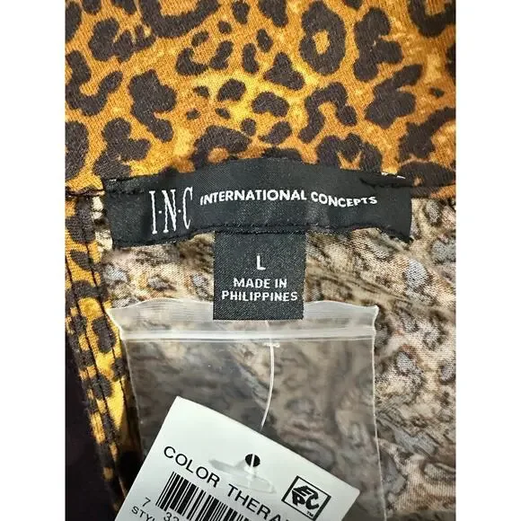 Women's Animal print‎ turtleneck long sleeve size L - Picture 7 of 7